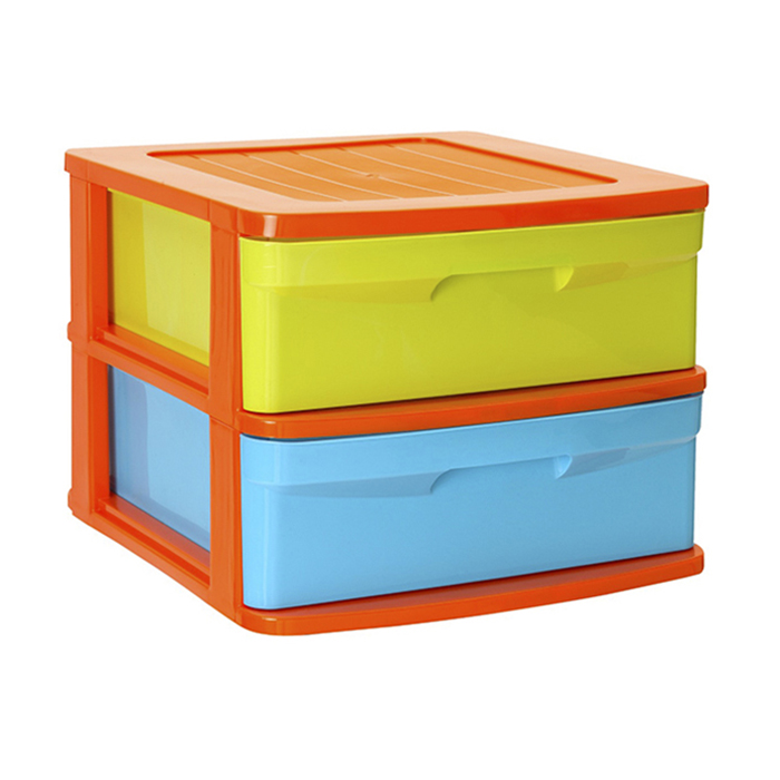 Plastic Forte Storage Unit with 2 Drawers Sena, Multicolor