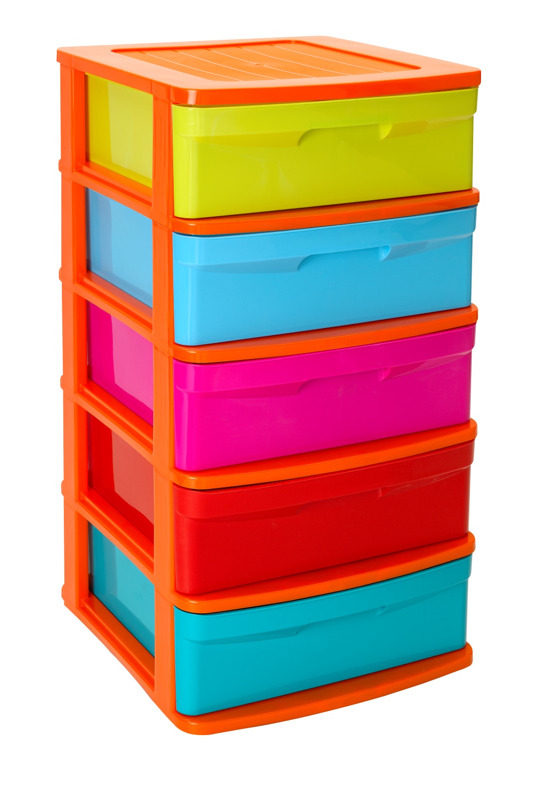 Plastic Forte Storage Unit with 5 Drawers Sena, Multicolor