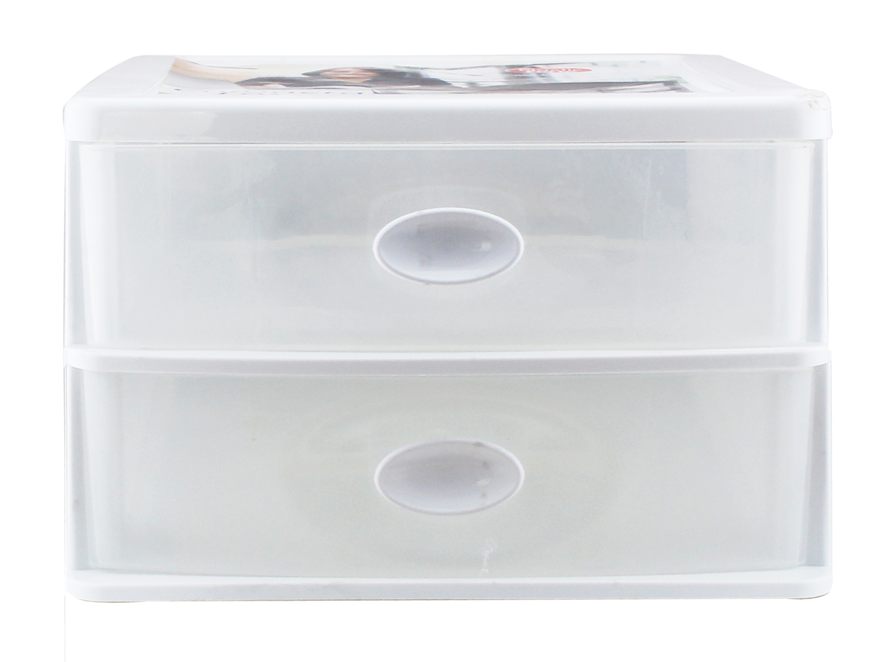Plastic Forte Storage Unit with 2 Drawers Loira, White