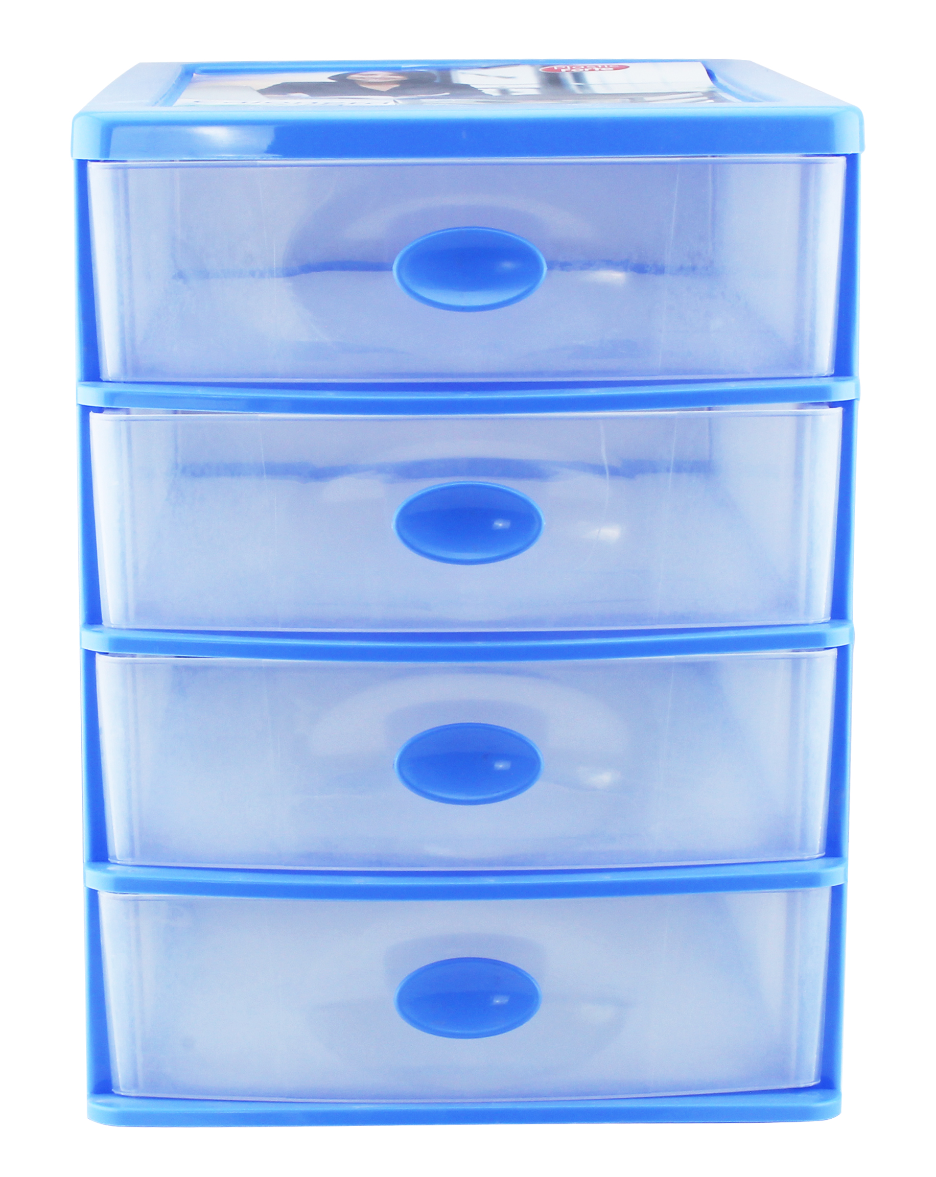 Plastic Forte Storage Unit with 4 Drawers Loira, Azul