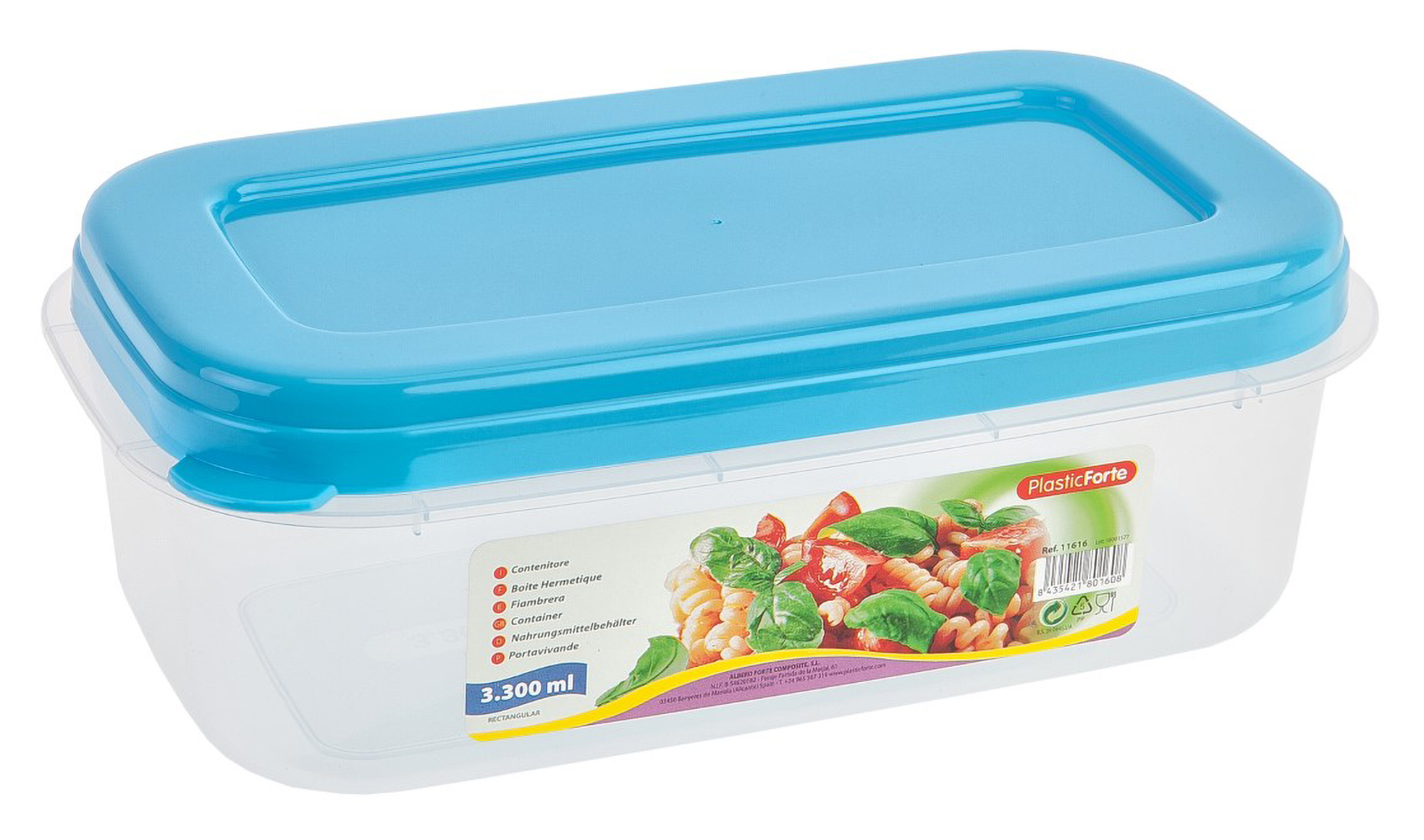 Plastic Forte Rectangle Food Container, 3900ml - Image 3