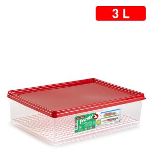 Plastic Forte Food Container with Rack, 3 Liters