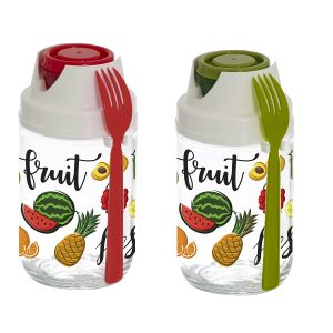 660 cc  Fruit-Salad Decorated Jar-Fruit)
