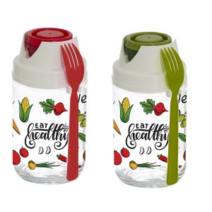 660 cc  Fruit-Salad Decorated Jar-Vegetables)