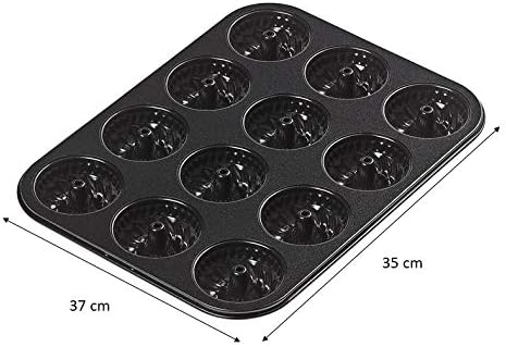 Tala Performance Eclipse Non-Stick 12 Cup Mini Decorative Bun Tin, Black - Image 3