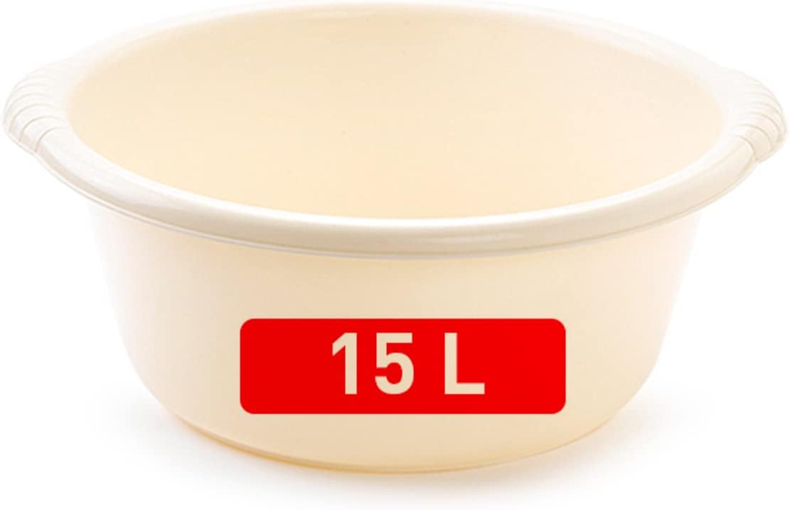 Plastic Forte Round Wash Tub, 15 Liters, Assorted Elegance - Image 2