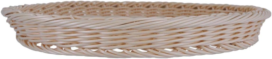Sunnex Heavy Duty Rattan Basket, Round (34 x 4 cm) - Image 2