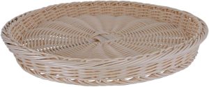 Sunnex Heavy Duty Rattan Basket, Round (34 x 4 cm)