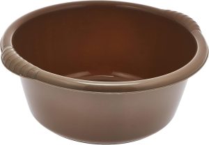 Plastic Forte Round Wash Tub, 10 Liters, Assorted Elegance
