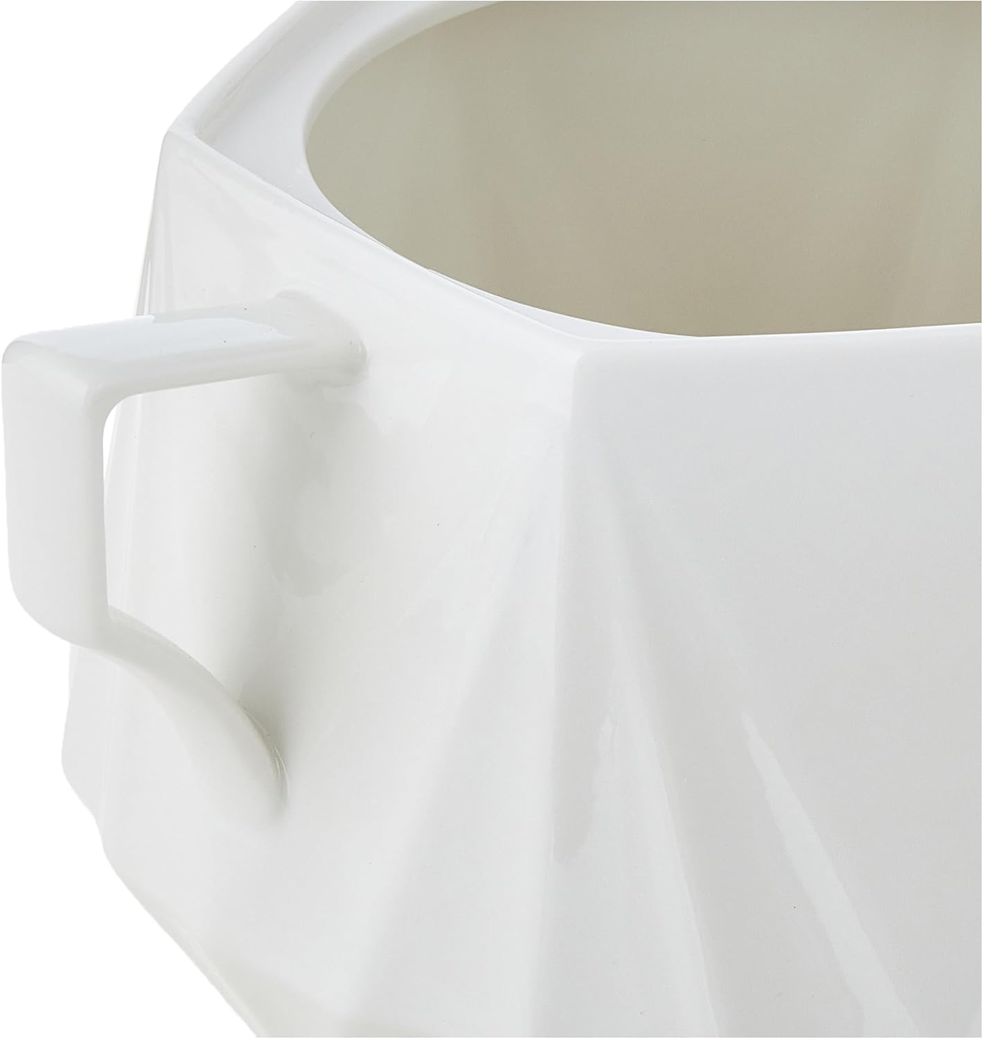 Shallow Soup Set with Bamboo Stand (31.5 x 27 x 22.5 cm, White) 15 Pieces - Image 7