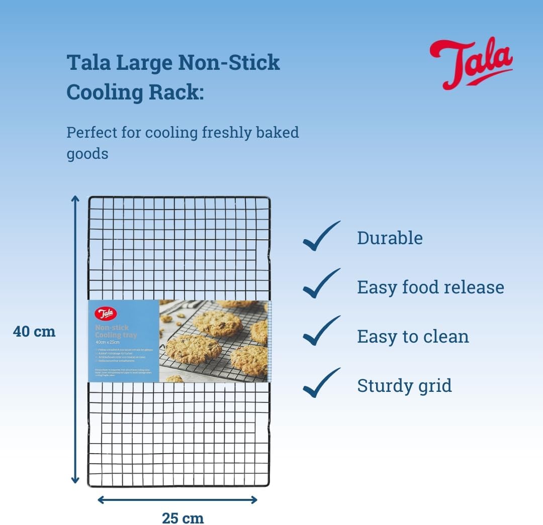 Tala Cake Cooling Tray Non Stick (40 x 25 cm) Black - Image 3