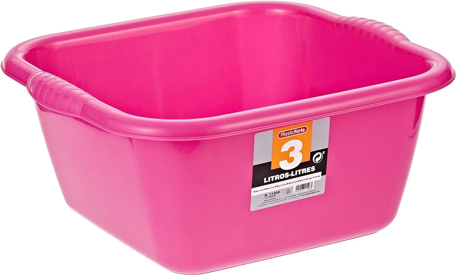 Plastic Forte Square Wash Tub, 3 Liters
