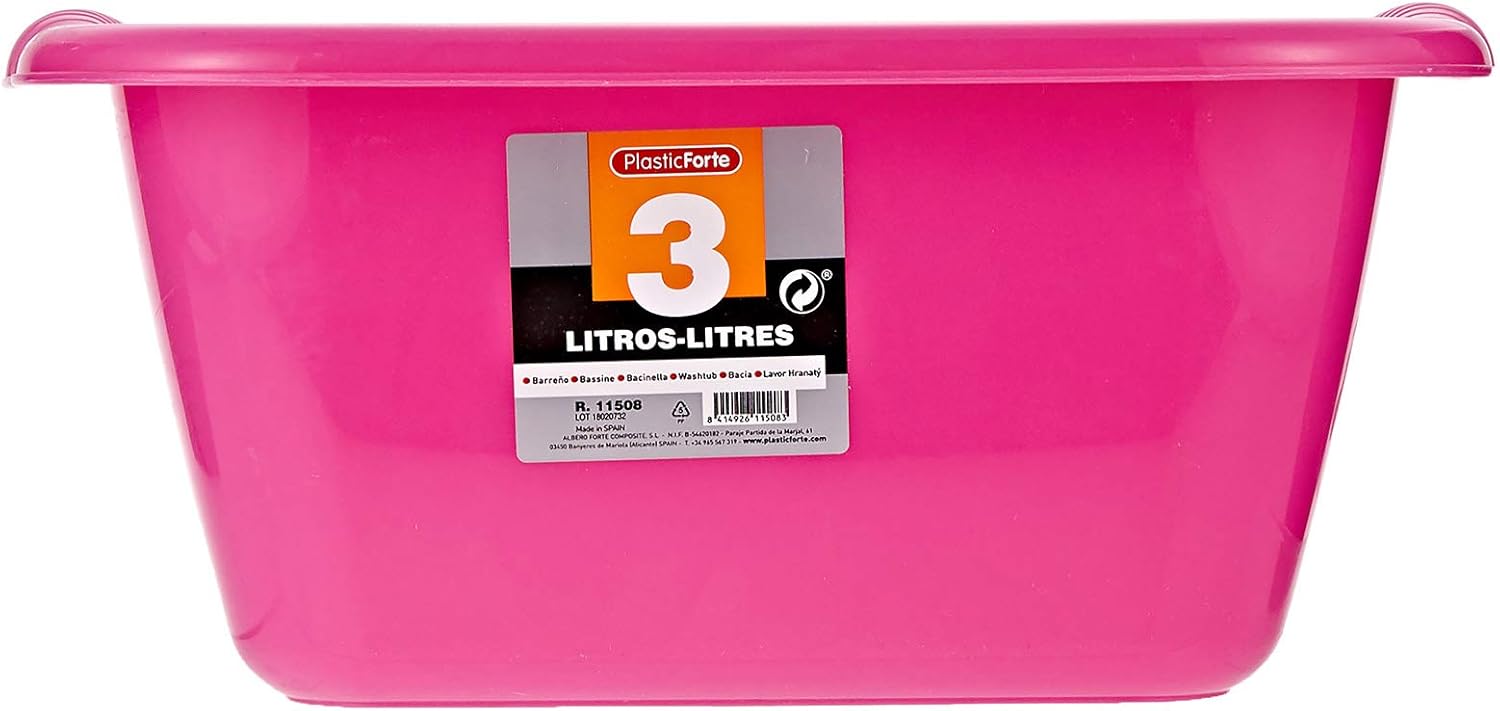 Plastic Forte Square Wash Tub, 3 Liters - Image 2