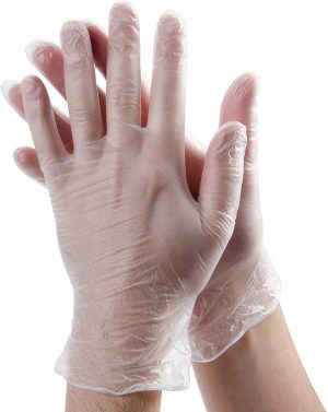 Ensell Care Vinyl Gloves, White (Pack of 100)