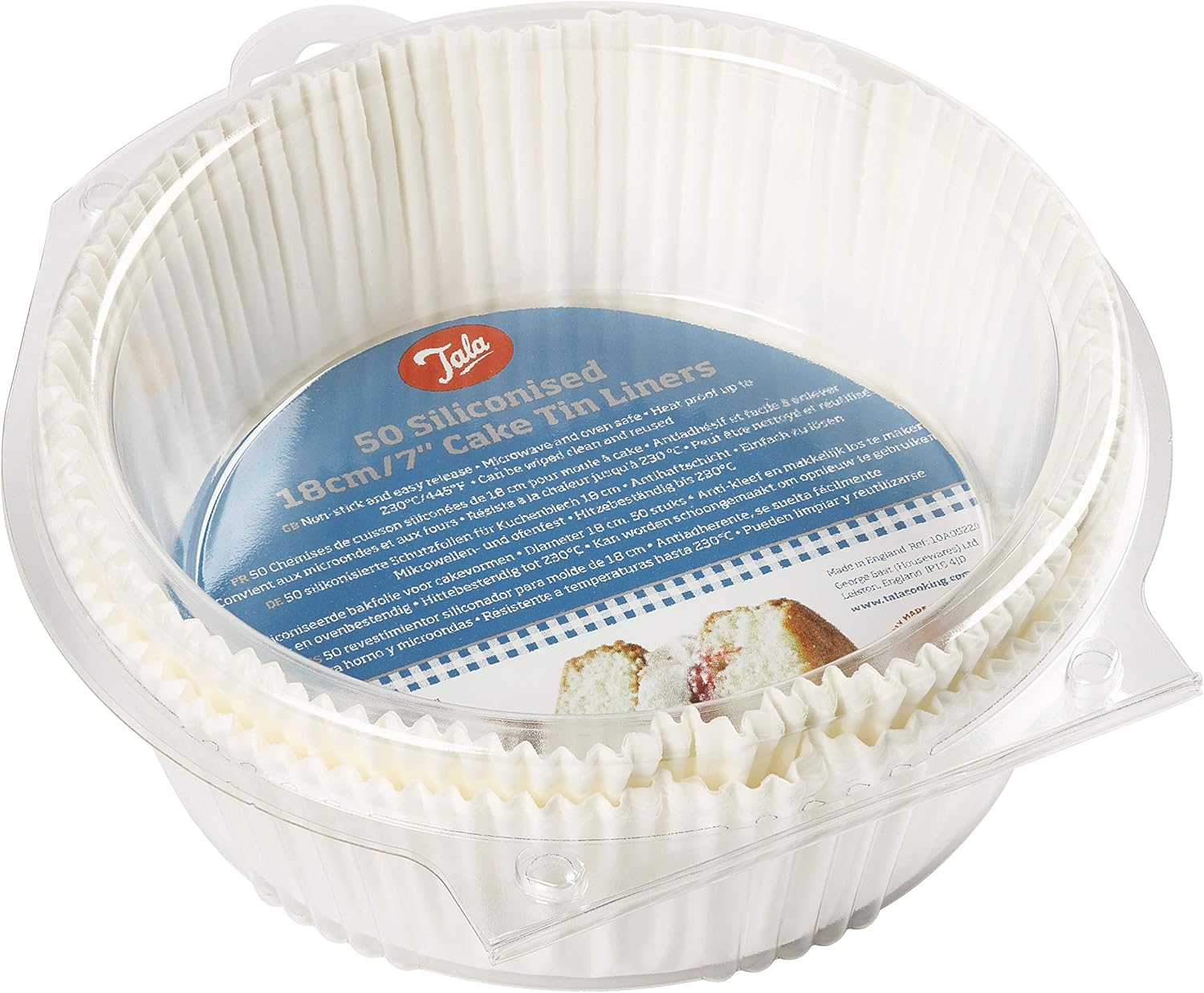 Tala Cake Tin Liners, (18cm - 7Inch Diameter) White - Image 2
