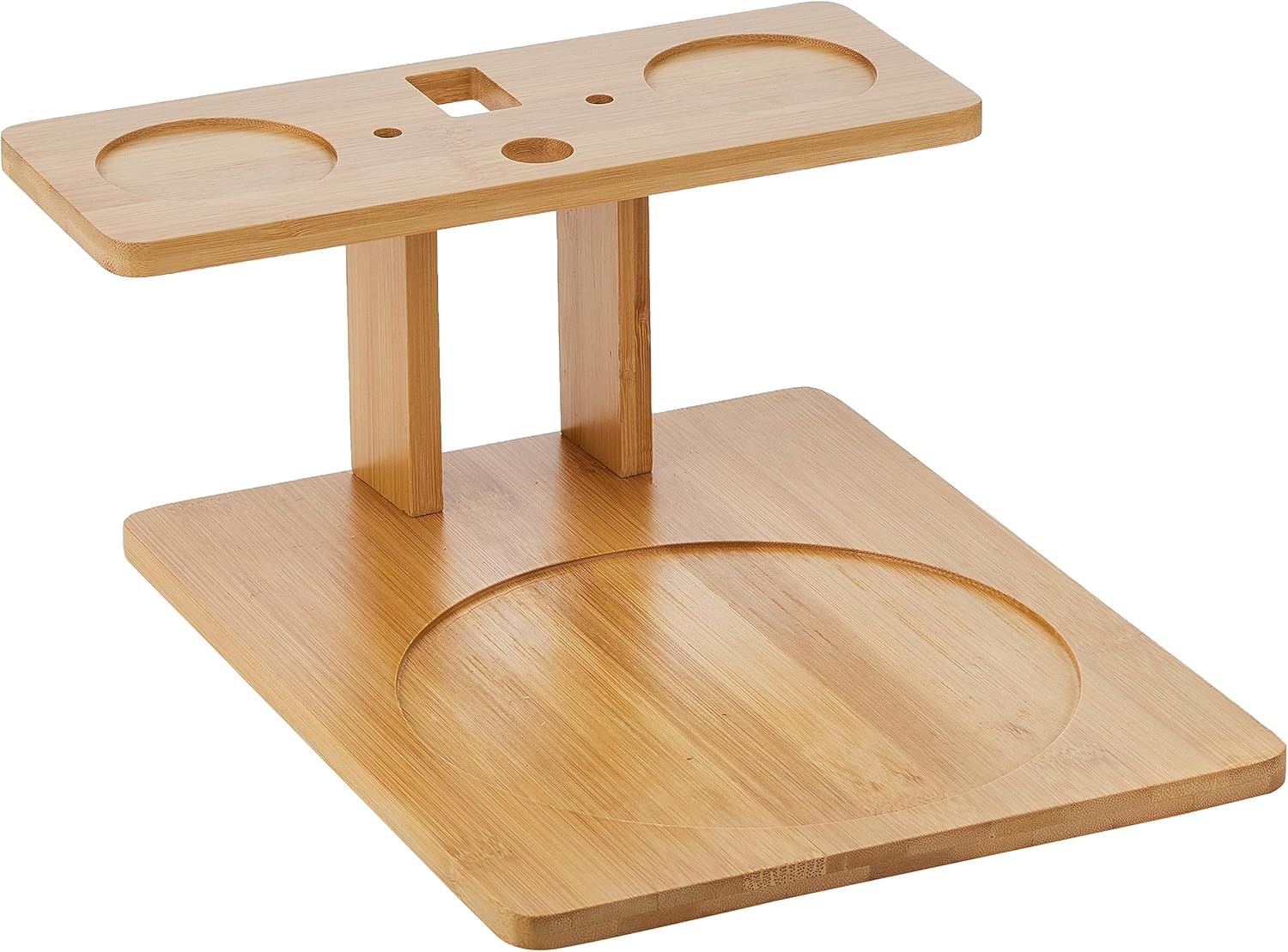 Shallow Soup Set with Bamboo Stand (31.5 x 27 x 22.5 cm, White) 15 Pieces - Image 6