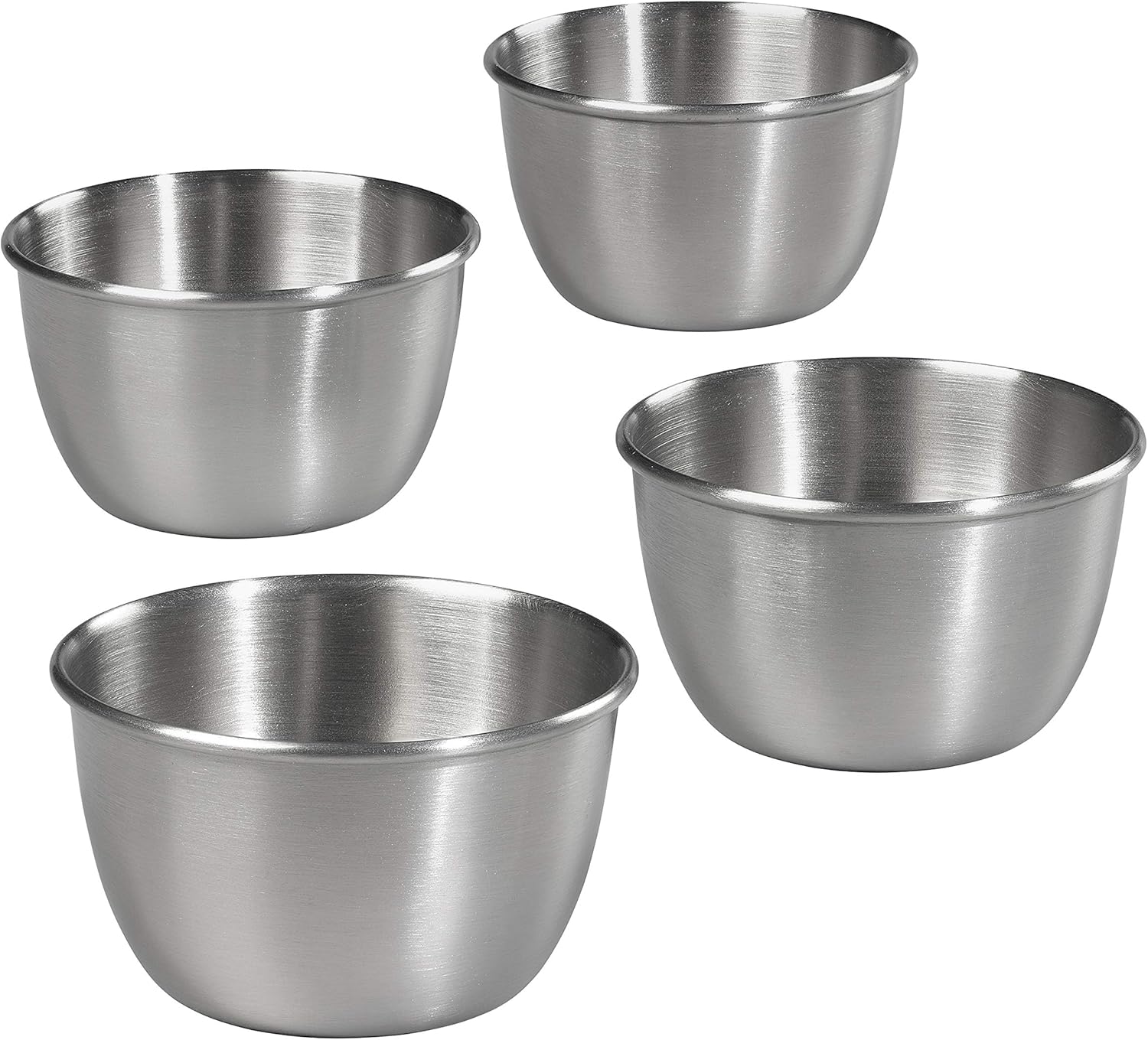 Tala Set 4 Pudding Moulds - 8 x 5 cm Dia, Silver