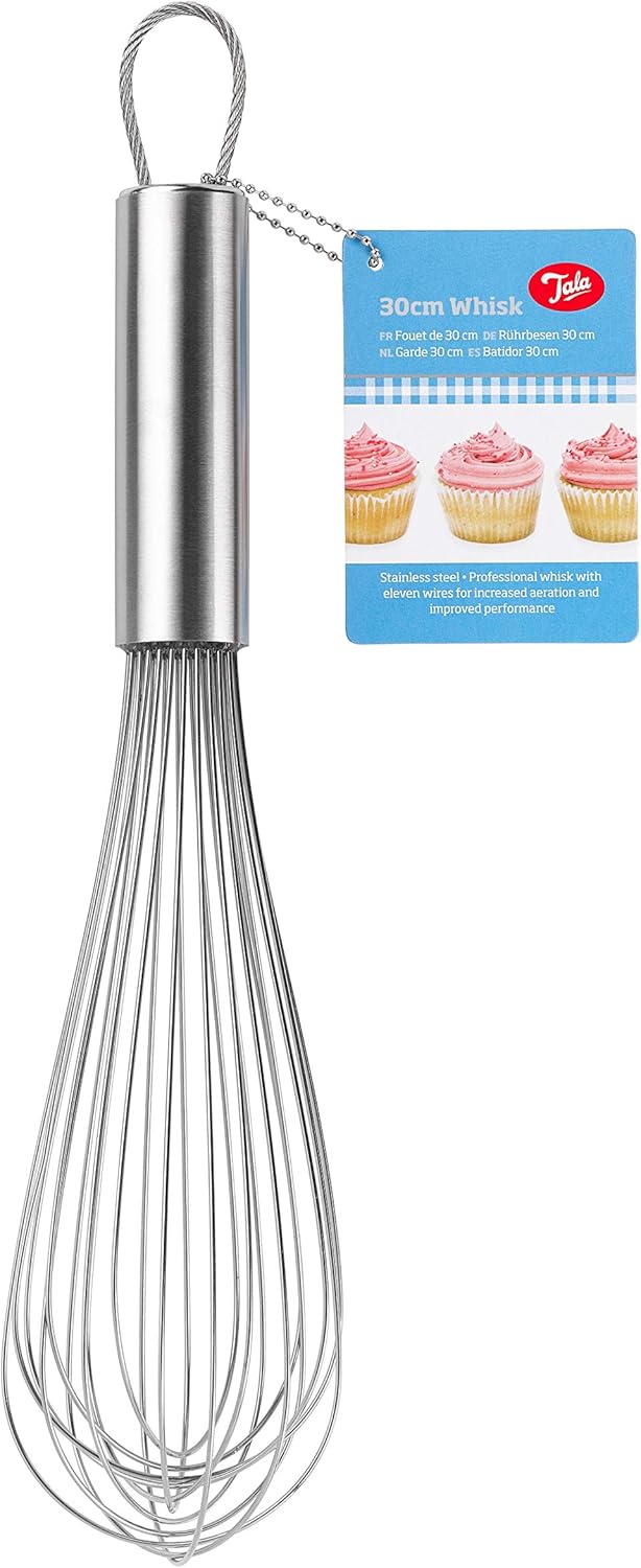 Tala 30 cm Stainless Steel Eleven Wire Balloon Whisk, Silver