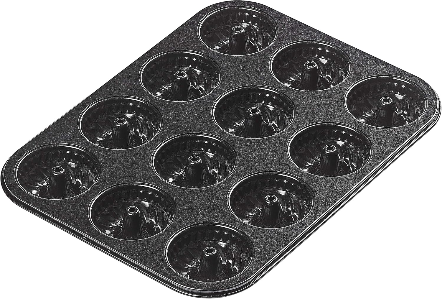 Tala Performance Eclipse Non-Stick 12 Cup Mini Decorative Bun Tin, Black
