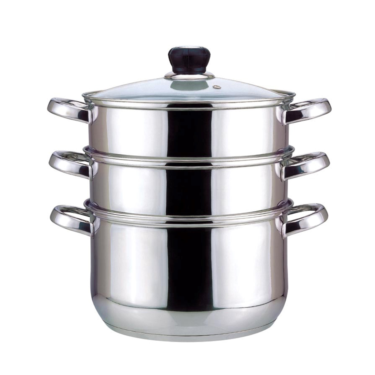 Wilson Vola 3 Layer Stainless Steel Steamer Set, 28cm