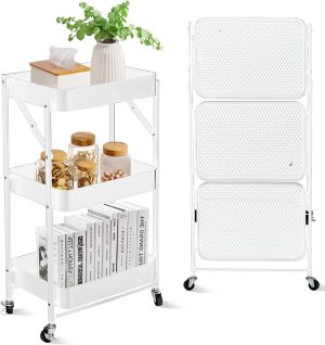 3 Tier Storage Rack, 30*44*77Cm White