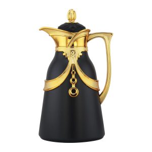 Arabic Flask Matte black+Golden-0.7L)