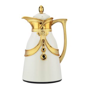 Arabic Flask Matte cream white+Golden 0.7L)