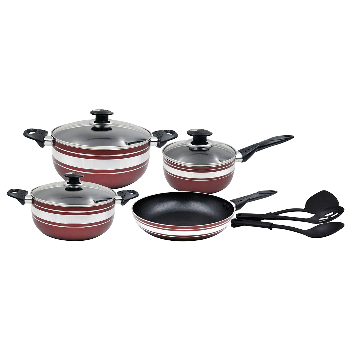 10 pcs Aluminium Cookware Set
