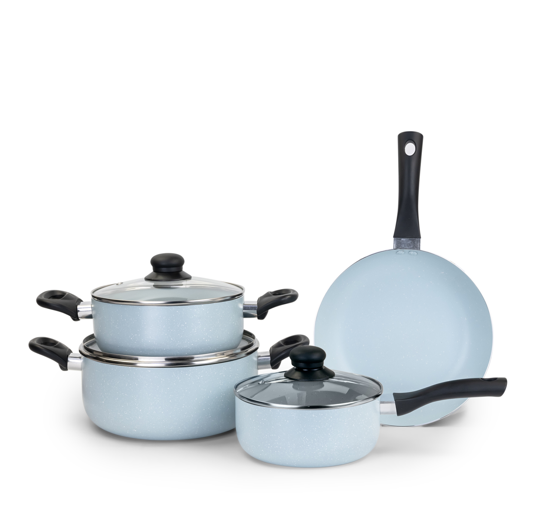 7 Pcs Cookware Set W/ Marble Coating - Image 2