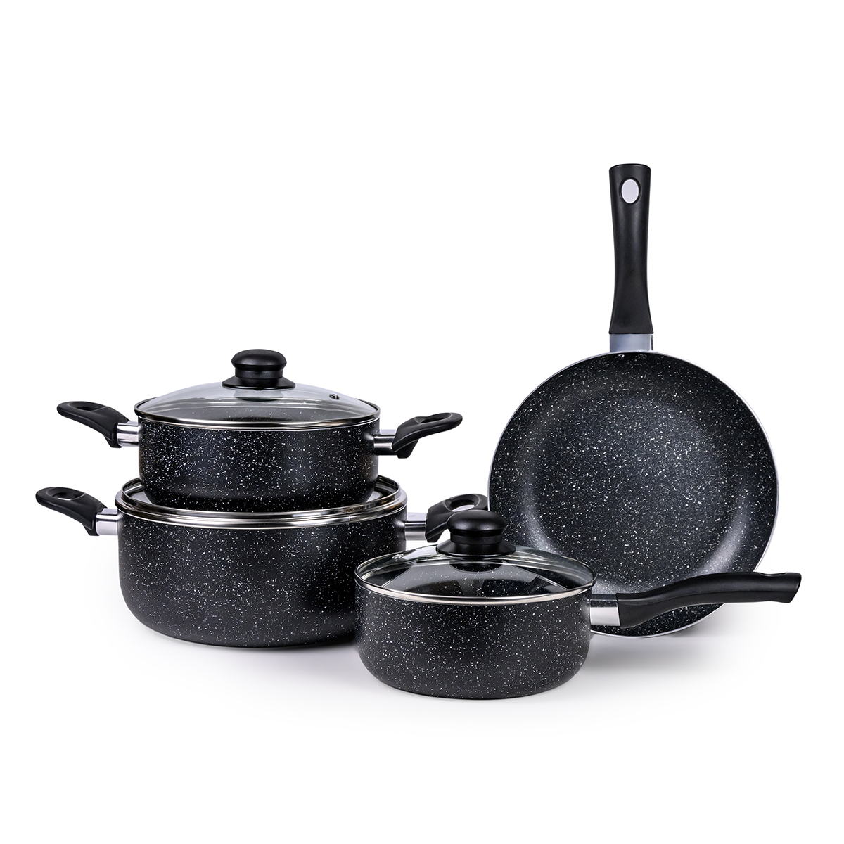 7 Pcs Cookware Set W/ Marble Coating - Image 4