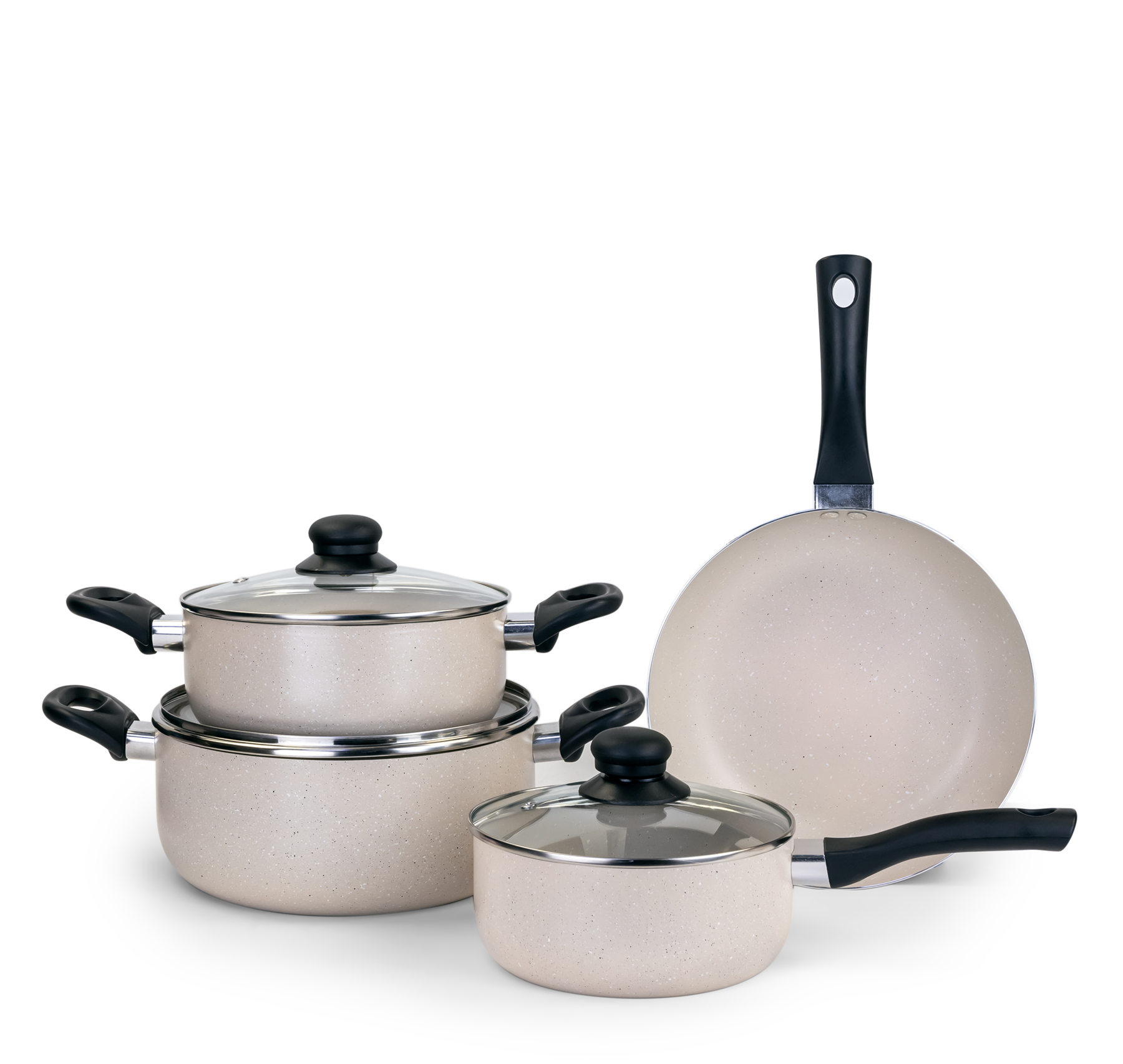 7 Pcs Cookware Set W/ Marble Coating - Image 3