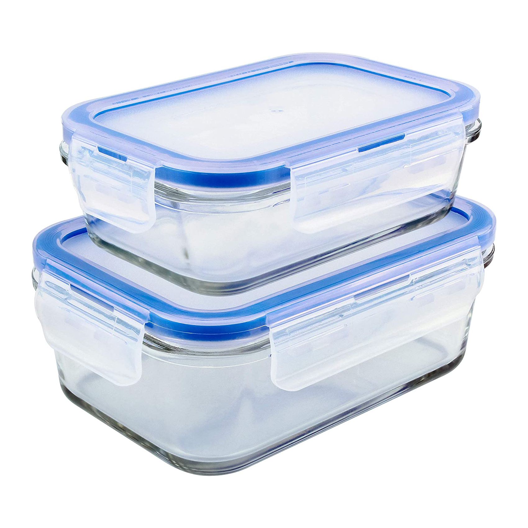 700Ml Rect. Food Storage W/Blue Lid