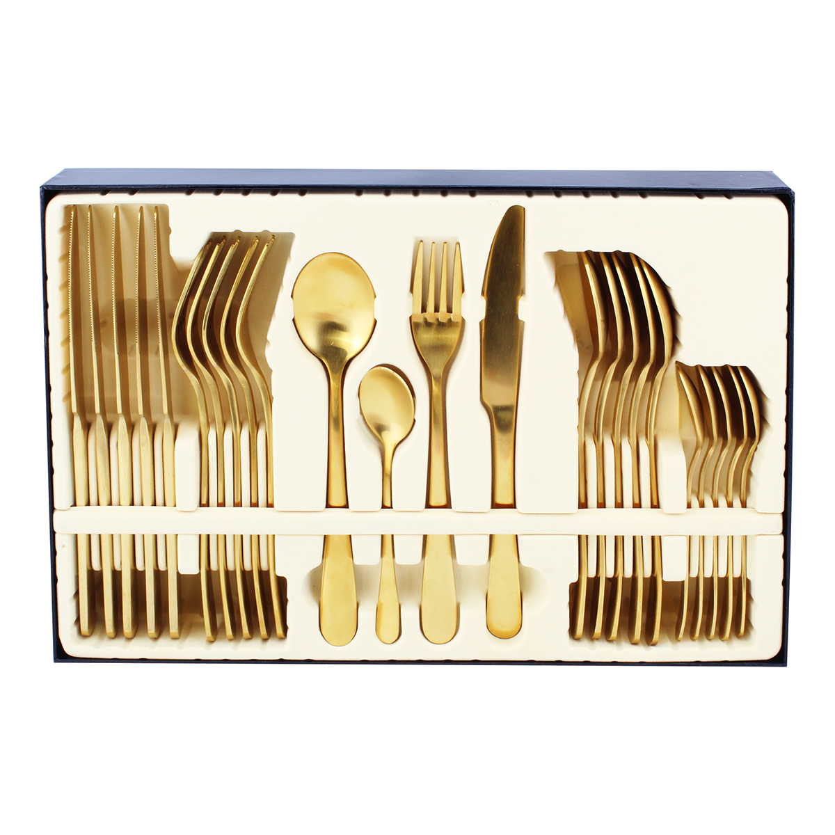 Cutlery set, 24pcs/set matt gold