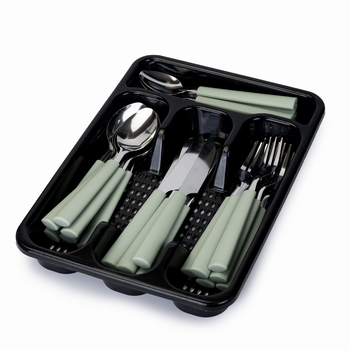 Cutlery Set, 25Pcs/Set, Green