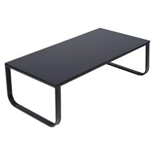 Glass Top Table -Black-1201