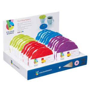 Colourworks Brights Silicone Drink Covers, Sleeved, Display Of Twenty Four