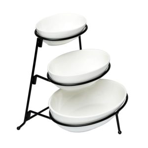Shallow 3 Tier Oval Bowl (4759)