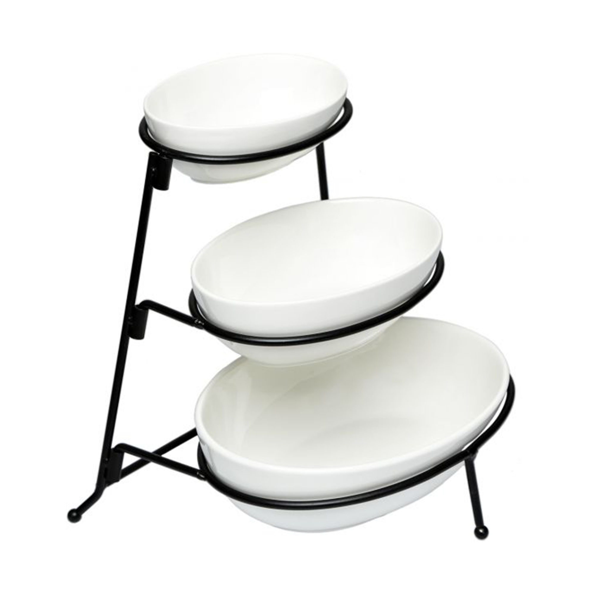 Shallow 3 Tier Oval Bowl (4759)