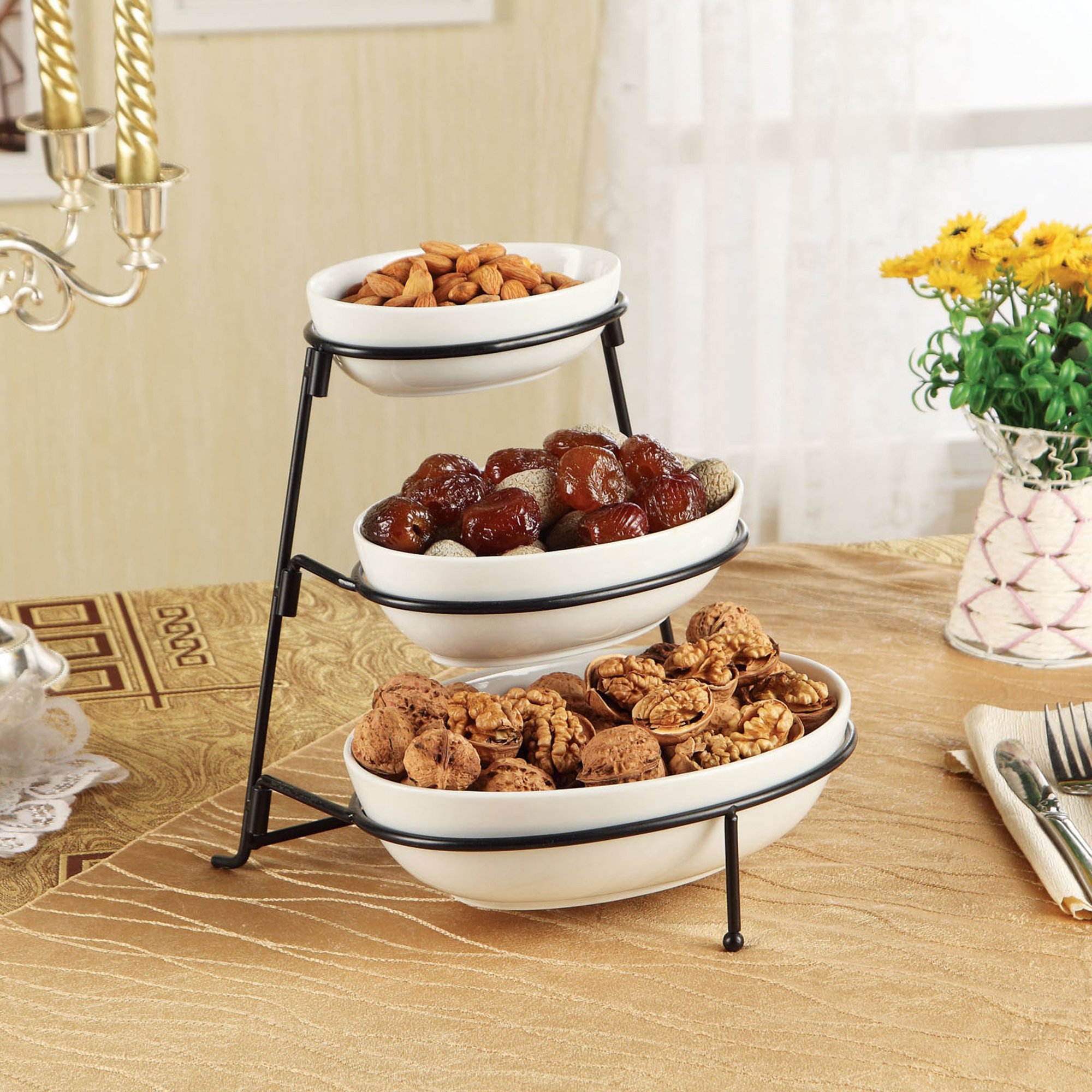 Shallow 3 Tier Oval Bowl (4759) - Image 2