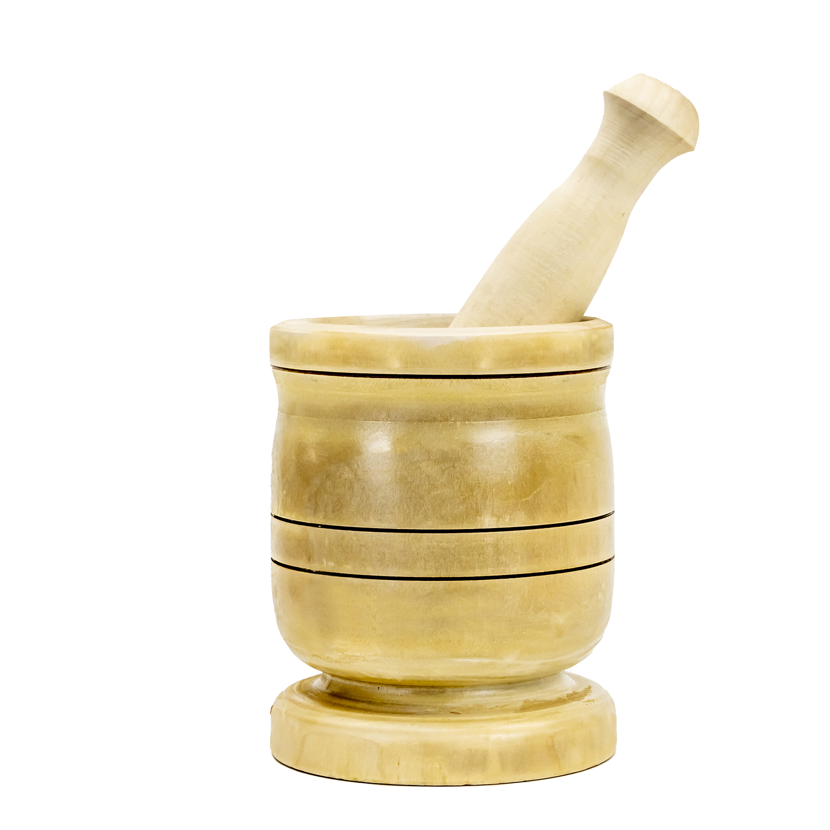 Wooden Mortar Set 15X12Cm