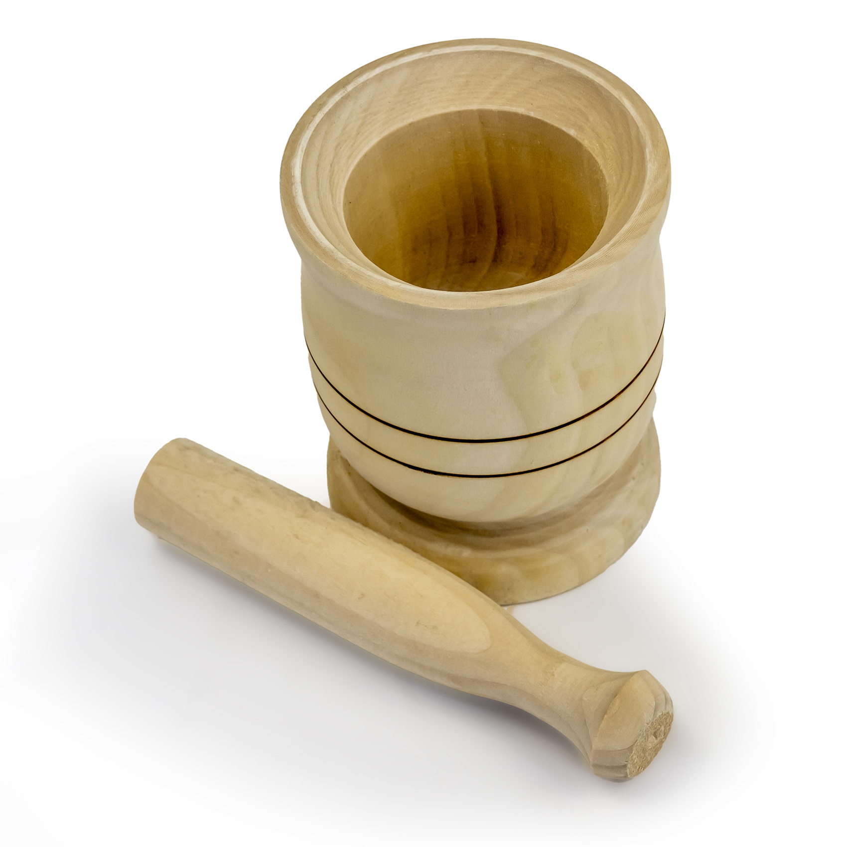 Wooden Mortar Set 12X8Cm - Image 3