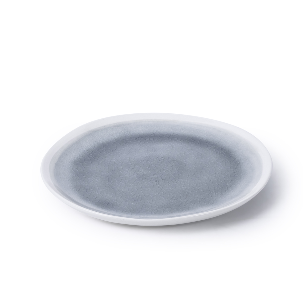 Shallow Side Plate, Iris Blue, 20cm