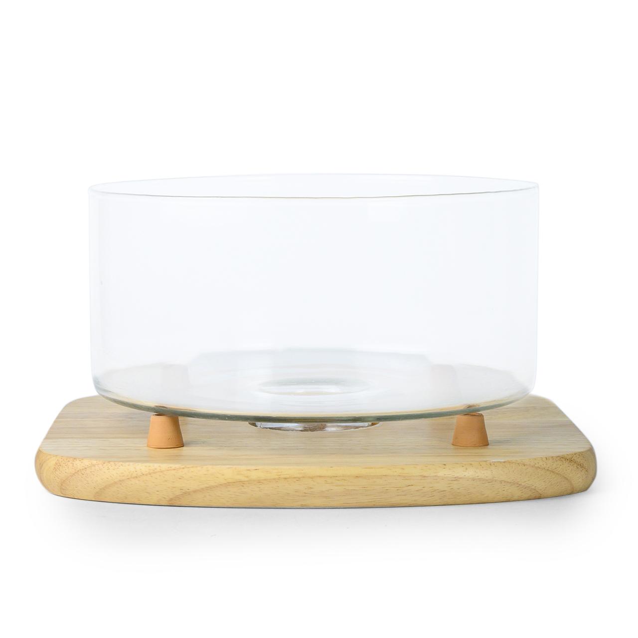 Billi Rubberwood Glass Cake Dome (W28.5 X L28.5 X H16) - Image 4
