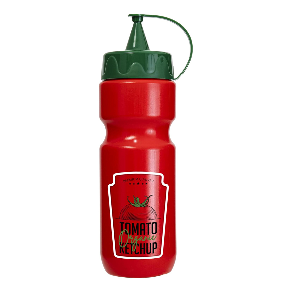 Herevin 600 CC Patterned Ketchup Bottle, Red