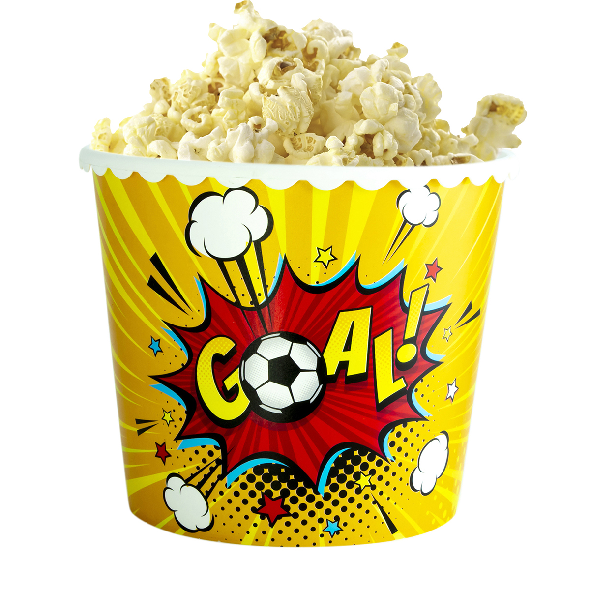 Herevin Goal Popcorn and Chips Bowl, 2.3 Liter, Yellow - Image 3