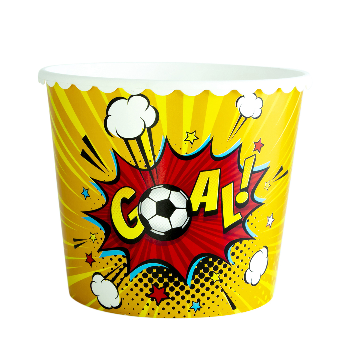 Herevin Goal Popcorn and Chips Bowl, 2.3 Liter, Yellow - Image 2