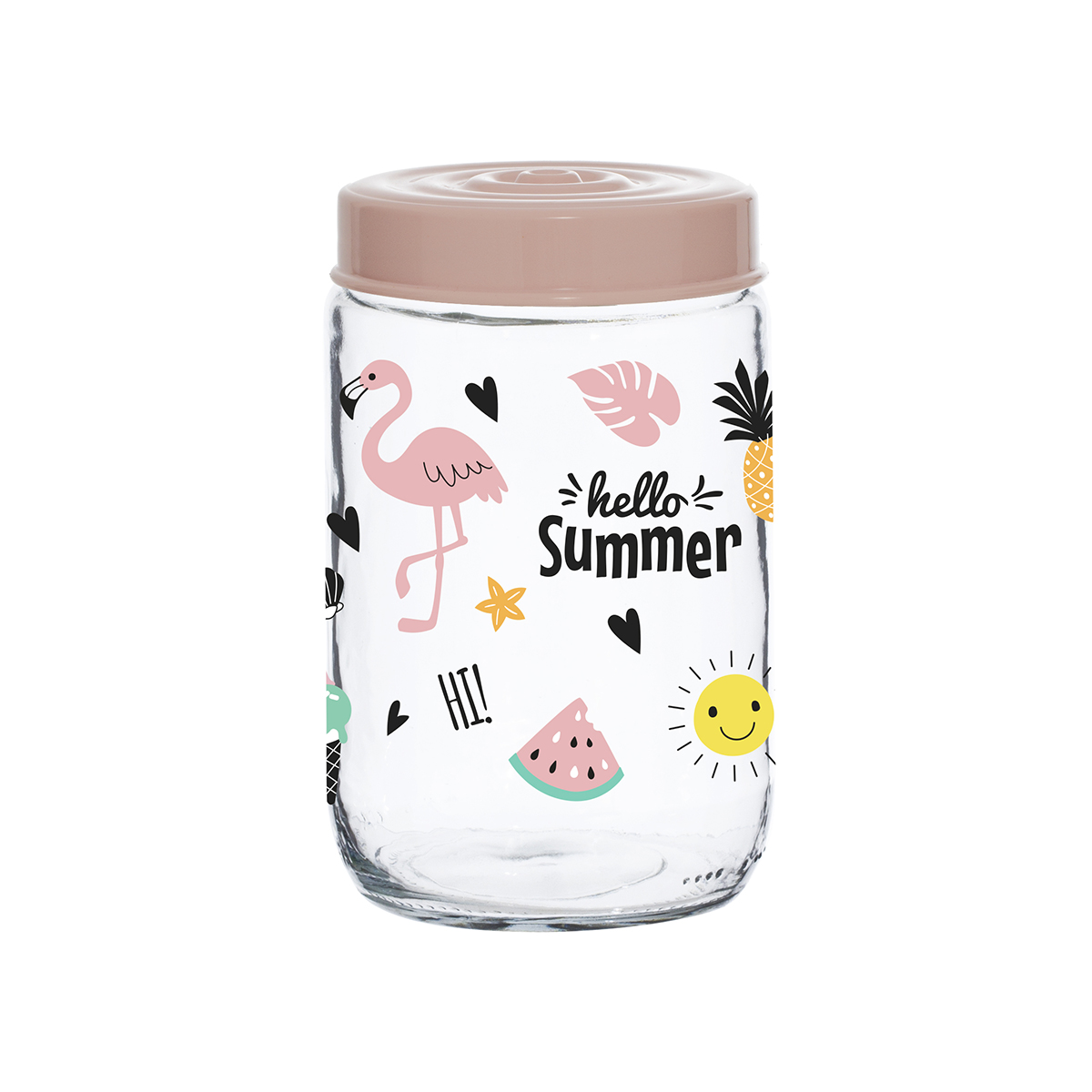 660 cc Decorated Jar-Hello Summer