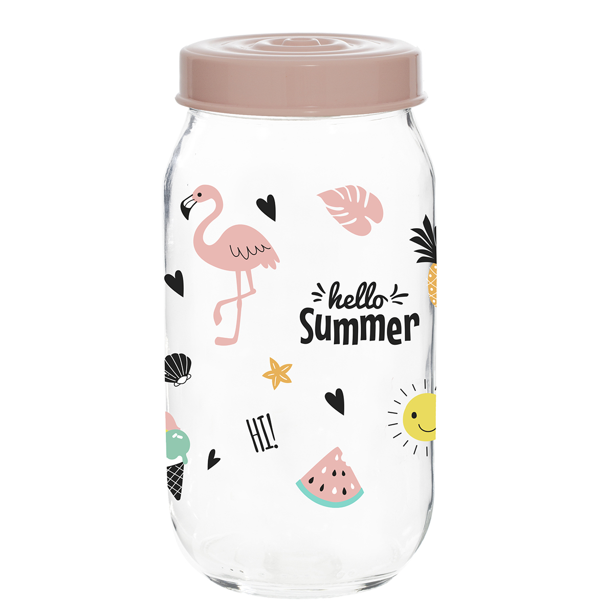 1000 cc Decorated Jar-Hello Summer