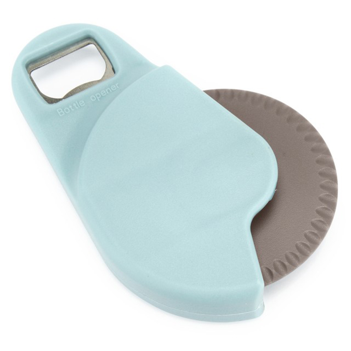PIZZA CUTTER W/BOTTLE OPENER BLUE