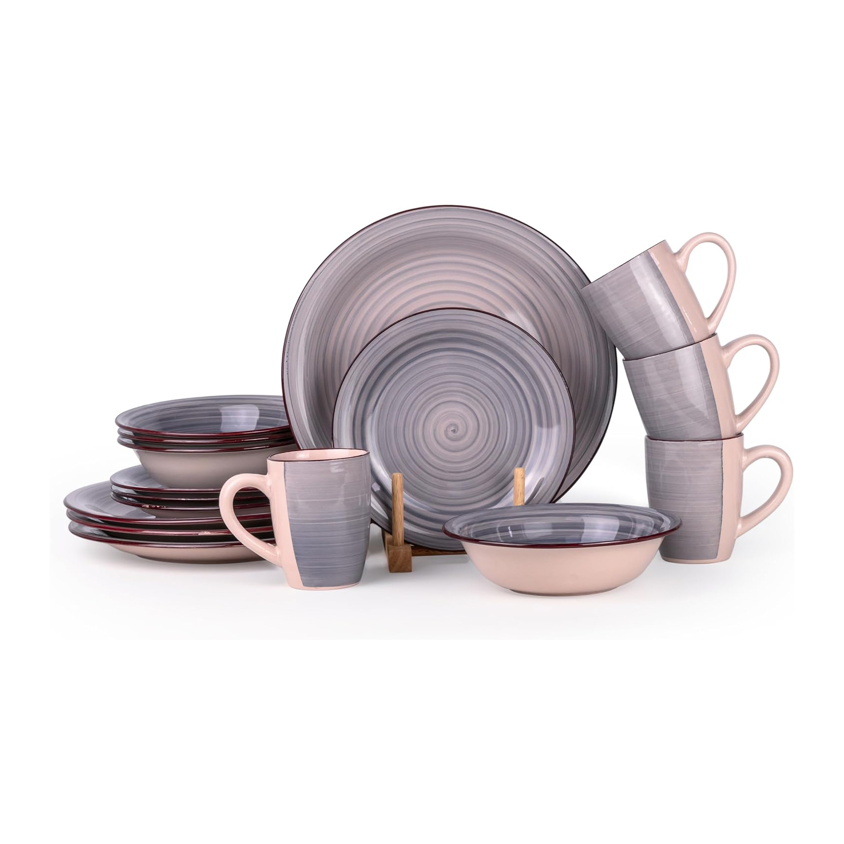 Cosmic 16Pcs Dinner Set Dusky Grey